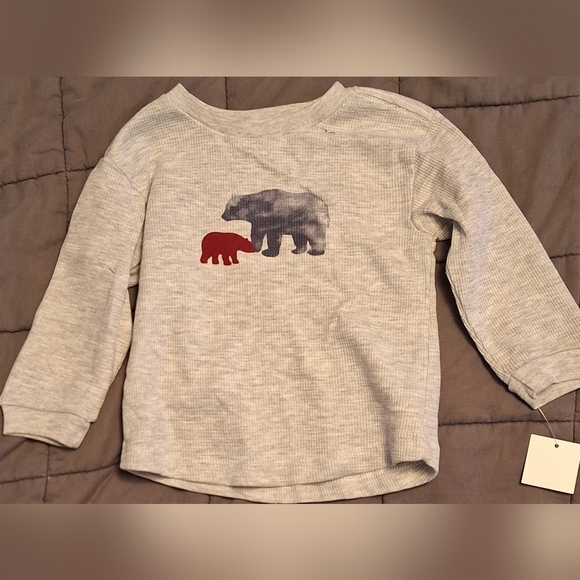 12 mos 3-piece Baby boy Infant Winter Outfit NWT Bear print by Little Me - Picture 4 of 7